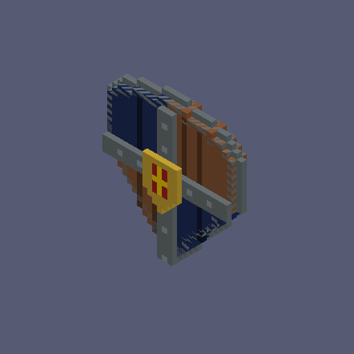 Royal Knight Shield — voxel art